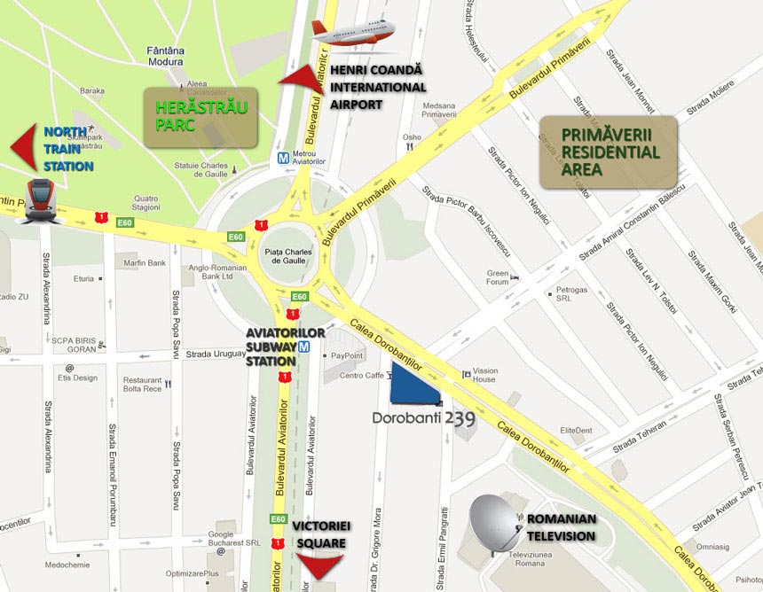 map of Dorobanti Area